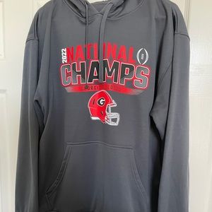 Grey UGA 2022 National Championship Hoodie